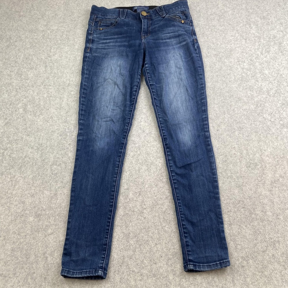 Democracy Absolution Jeans Womens 6 30x28 Blue Med Wash Mid Rise Skinny Stretch